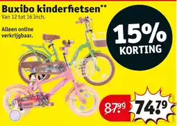 Kruidvat Buxibo kinderfietsen aanbieding