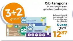 Trekpleister O.b. tampons aanbieding