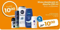 Trekpleister Nivea Deodorant en Douche aanbieding