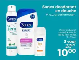 Trekpleister Sanex Deodorant en Douche aanbieding