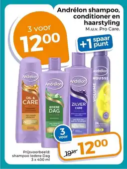 Trekpleister Andrélon Shampoo, Conditioner en Haarstyling aanbieding