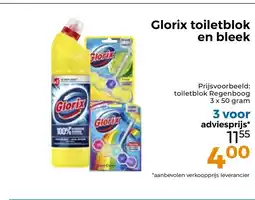 Trekpleister Glorix toiletblok en bleek aanbieding