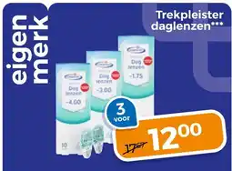 Trekpleister eigen merk trekpleister daglenzen aanbieding