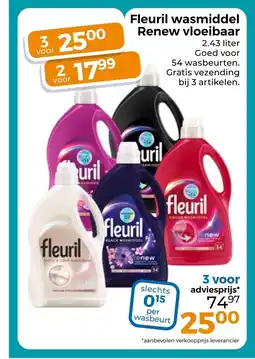 Trekpleister Fleuril wasmiddel Renew vloeibaar aanbieding