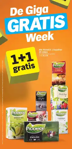 Albert Heijn Alle Pickwick 1-kopthee aanbieding