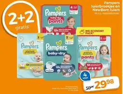 Trekpleister Pampers Luierbroekjes en NewBorn Luiers aanbieding