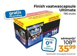 Trekpleister Finish vaatwascapsule Ultimate aanbieding