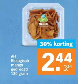 Albert Heijn AH Biologisch mango gedroogd aanbieding