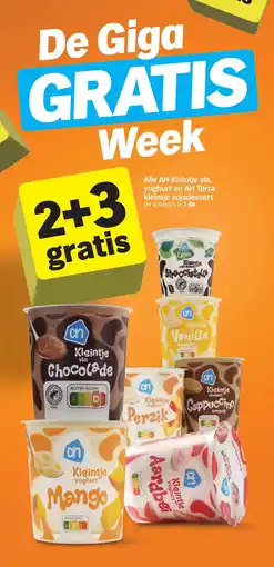 Albert Heijn Alle AH Kleintje vla yoghurt en AH Terra kleintje sojadessert aanbieding