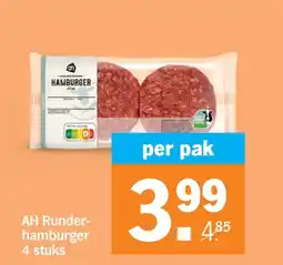 Albert Heijn AH Runder-hamburger aanbieding