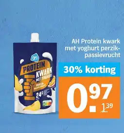 Albert Heijn AH Protein kwark met yoghurt perzik-passievrucht aanbieding