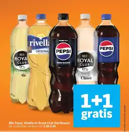 Albert Heijn Alle Pepsi, Rivella en Royal Club literflessen aanbieding