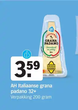 Albert Heijn AH Italiaanse grana padano 32+ aanbieding