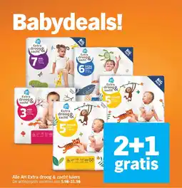 Albert Heijn Alle AH Extra droog & zacht luiers aanbieding