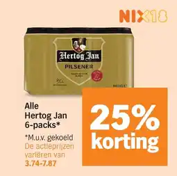 Albert Heijn Alle Hertog Jan 6-packs* aanbieding