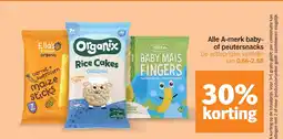 Albert Heijn Alle A-merk baby- of peutersnacks aanbieding