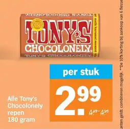 Albert Heijn Alle Tony's Chocolonely repen aanbieding