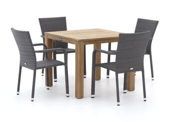 Kees Smit Forza Fossano/ROUGH-S 90cm dining tuinset 5-delig stapelbaar aanbieding