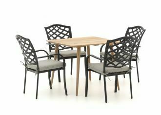 Kees Smit Hartman Berkeley/ROUGH-K 90cm dining tuinset 5-delig aanbieding