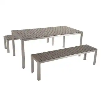 fonQ Tuinset aluminium grijs 180 x 90 cm NARDO aanbieding