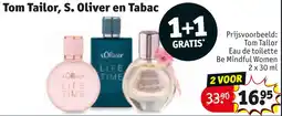 Kruidvat Tom Tailor, S. Oliver en Tabac aanbieding