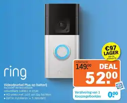 Albert Heijn Ring Videodeurbel Plus op batterij aanbieding