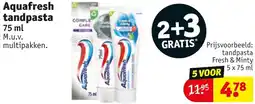 Kruidvat Aquafresh tandpasta aanbieding