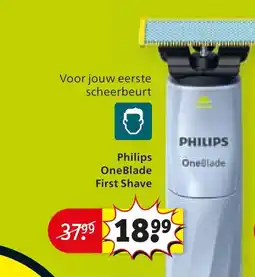 Kruidvat Philips OneBlade First Shave aanbieding