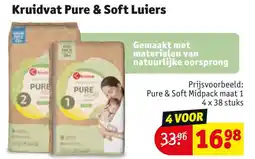 Kruidvat Kruidvat Pure & Soft Luiers aanbieding