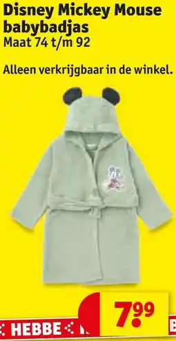 Kruidvat Disney Mickey Mouse babybadjas aanbieding