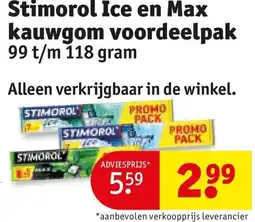 Kruidvat Stimorol Ice en Max kauwgom voordeelpak aanbieding