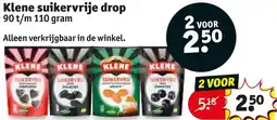 Kruidvat Klene suikervrije drop aanbieding