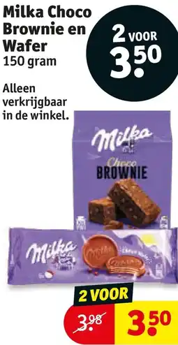 Kruidvat Milka Choco Brownie en Wafer aanbieding