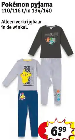Kruidvat Pokémon pyjama aanbieding