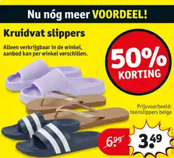 Kruidvat Kruidvat slippers aanbieding