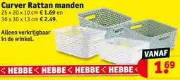 Kruidvat Curver Rattan manden aanbieding
