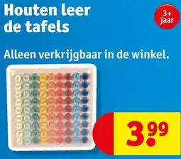 Kruidvat Houten leer de tafels aanbieding