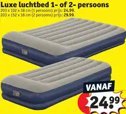 Kruidvat Luxe luchtbed 1 of 2 persoons aanbieding