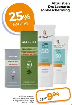 Trekpleister Altruist en Drs Leenarts Zonbescherming aanbieding