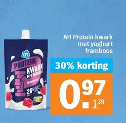 Albert Heijn AH Protein kwark met yoghurt framboos aanbieding
