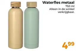 Trekpleister Waterfles metaal aanbieding