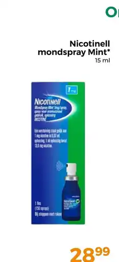 Trekpleister Nicotinell mondspray Mint aanbieding