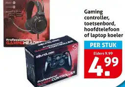 Hoogvliet Gaming controller, toetsenbord, hoofdtelefoon of laptop koeler aanbieding