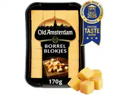 Hoogvliet Old Amsterdam Voorgesneden Borrelblokjes Kaas 48+ aanbieding