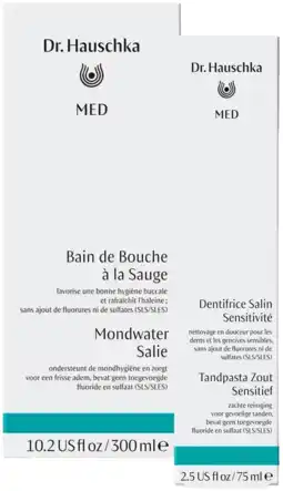 De Online Drogist Dr. Hauschka Tandpasta Zout Sensitief + Mondwater Salie Combi aanbieding
