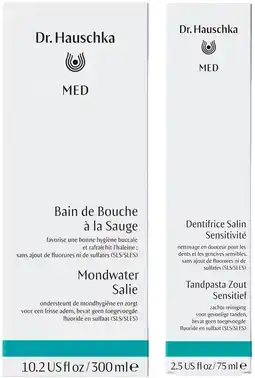 De Online Drogist Dr. Hauschka Tandpasta Zout Sensitief + Mondwater Salie Combi aanbieding