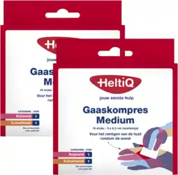 De Online Drogist HeltiQ Gaaskompres Medium Duoverpakking aanbieding