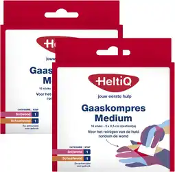 De Online Drogist HeltiQ Gaaskompres Medium Duoverpakking aanbieding