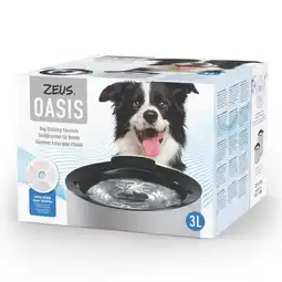 Zooplus Zeus Oasis Drinkfontein, grijs 3 l Hond aanbieding