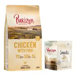 Zooplus 400g Kip & Vis Kattenvoer + Snack Purizon aanbieding
